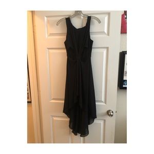 Black high to low dress